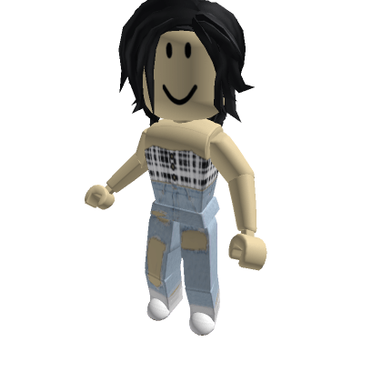 Cute Aesthetic-flannel-tube-top-Roblox-Avatar