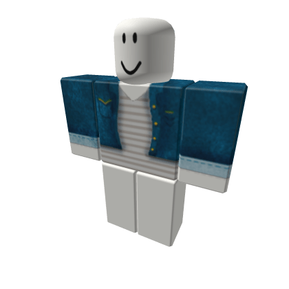 Grey-Striped-Shirt-with-Denim-Jacket-Roblox Grey-Striped-Shirt-with-Denim-Jacket-Roblox