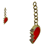Broken Heart Gold Earrings roblox Broken Heart Gold Earrings roblox