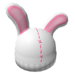 Bunny Hat with Stitches - White Bunny Hat with Stitches - White