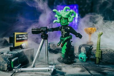 Social Medusa Influencer with Selfie Stick Figure Pack Social Medusa Influencer with Selfie Stick Figure Pack