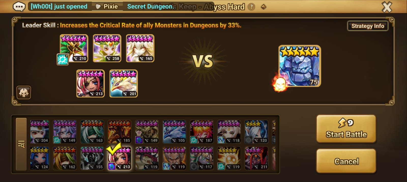 Summoners War Best Giants Dungeon Teams - Teshar Team B
